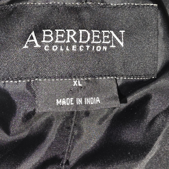 Classic Black Wool Blend Overcoat Aberdeen Collection XL Men's Insulated Casual - Picture 9 of 11